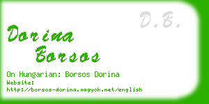 dorina borsos business card
